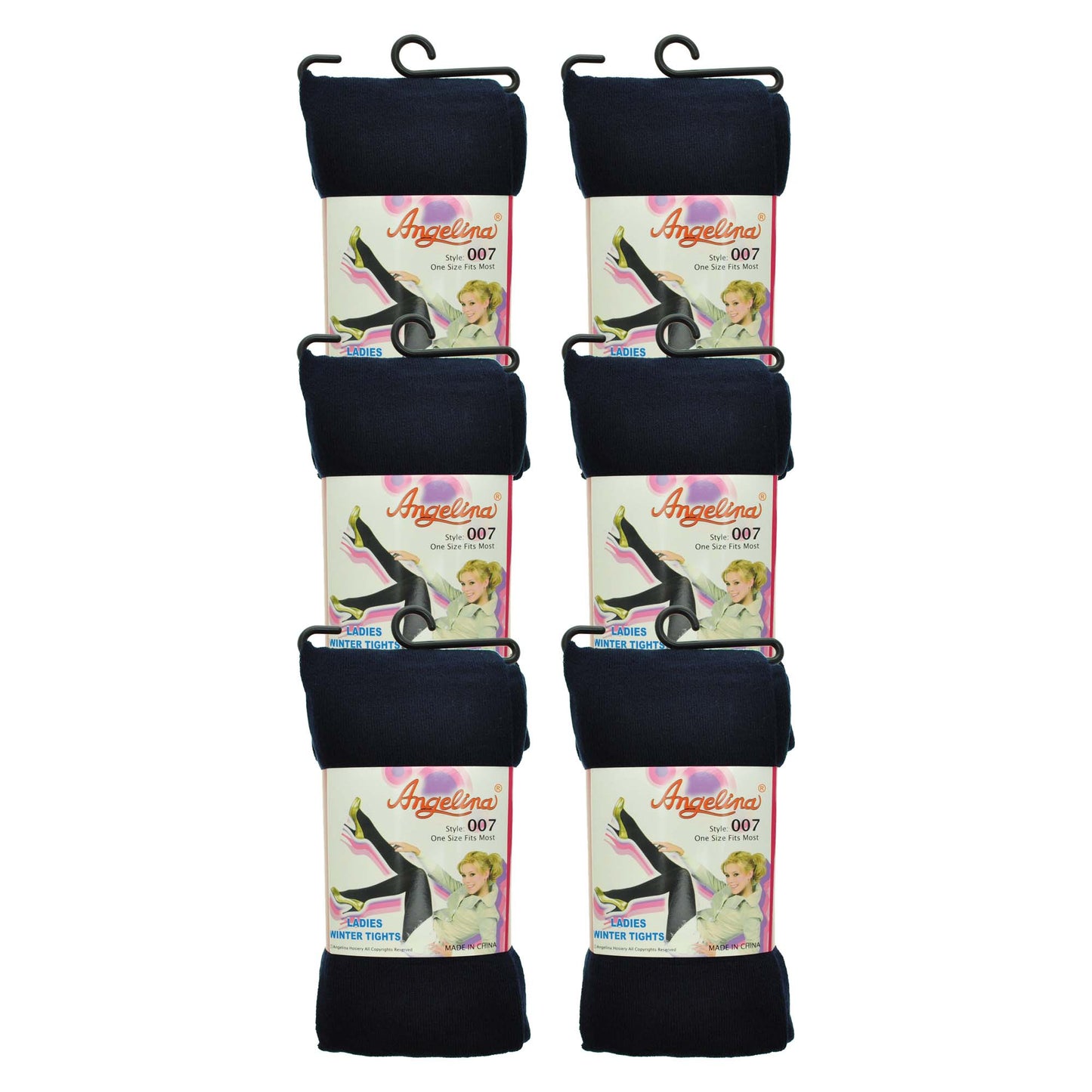 Winter Warmth Patterned Footed or Footless Tights (6-Pack)