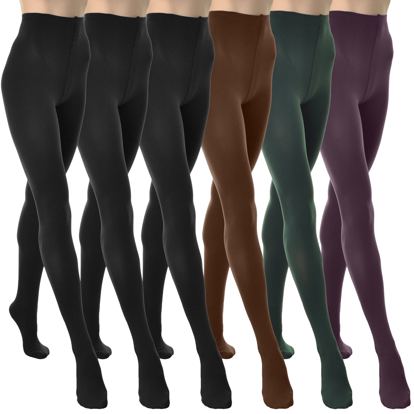 Winter Warmth Brushed Interior Thermal Tights (1-6 Pack)