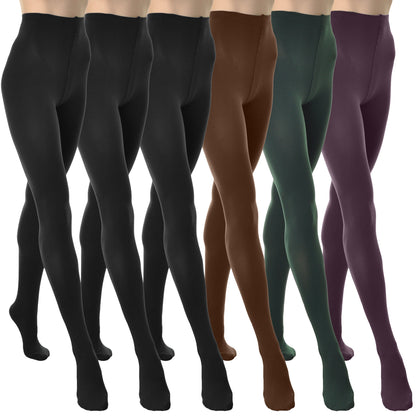 GIRLS FOOTLESS OPAQUE TIGHTS WITH LACE ANGELINA PANTYHOSE LEGGINGS