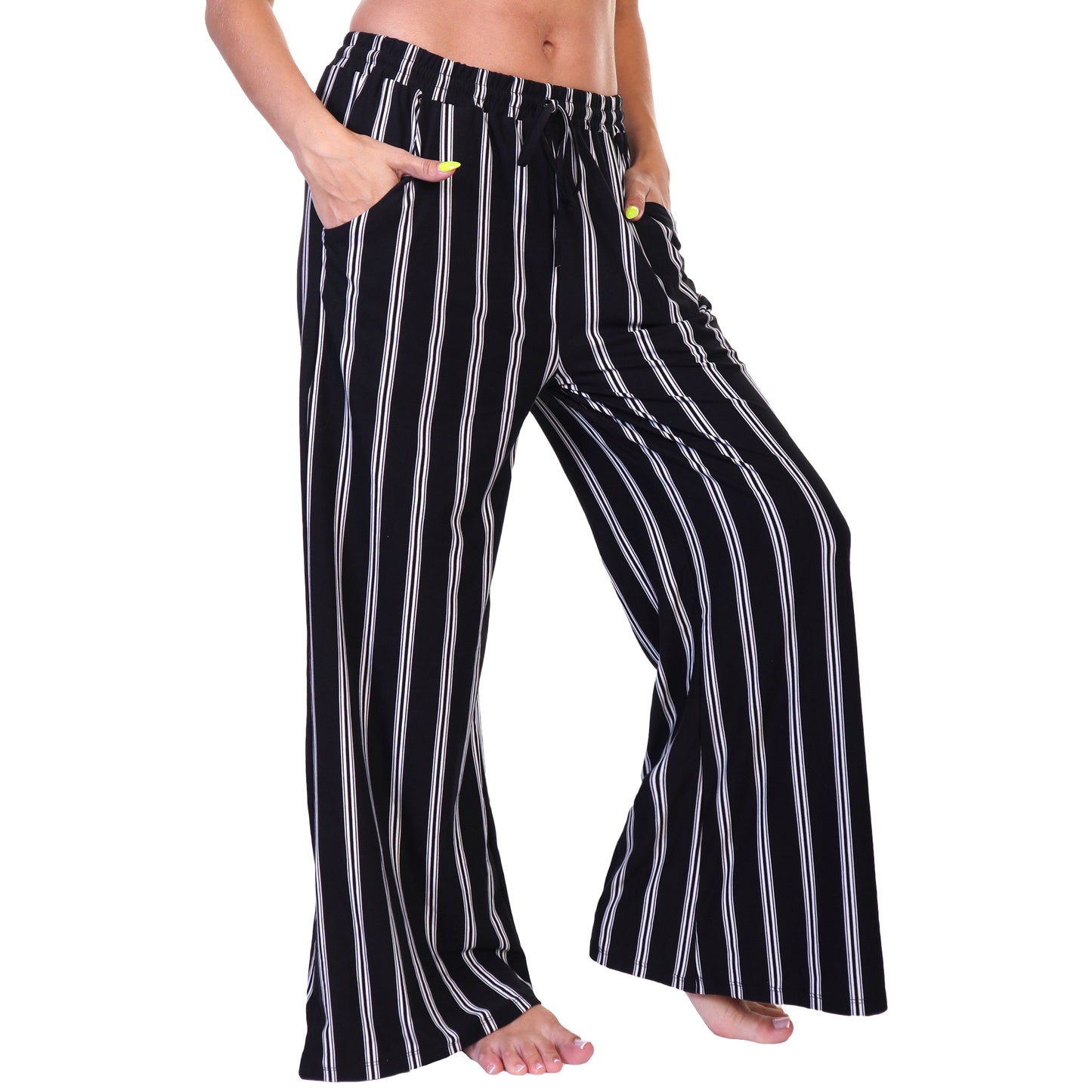 Mid-rise Palazzo Pants with Pockets (1 or 4 Pack)