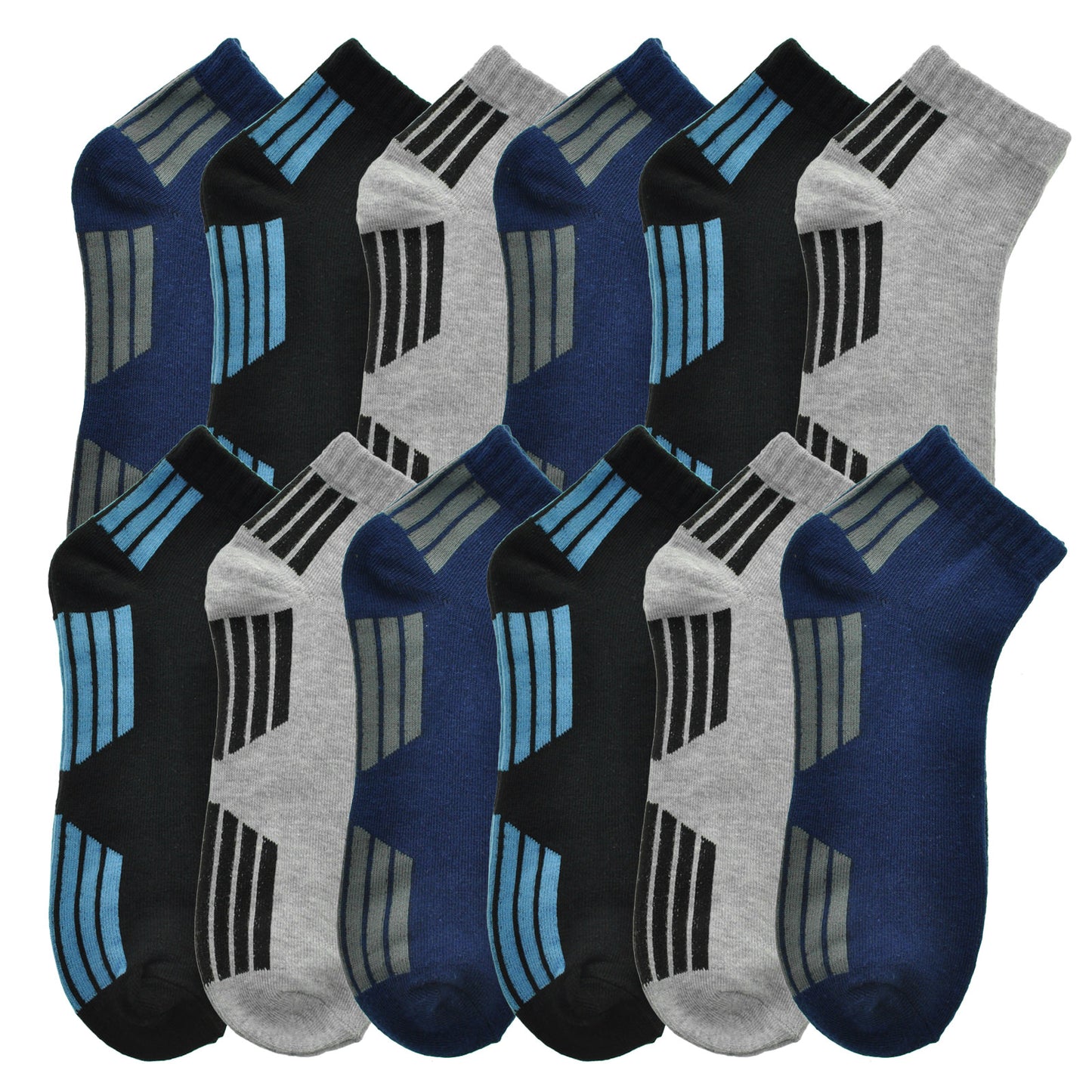 Cotton Low Cut Trainer Socks (12-Pairs)