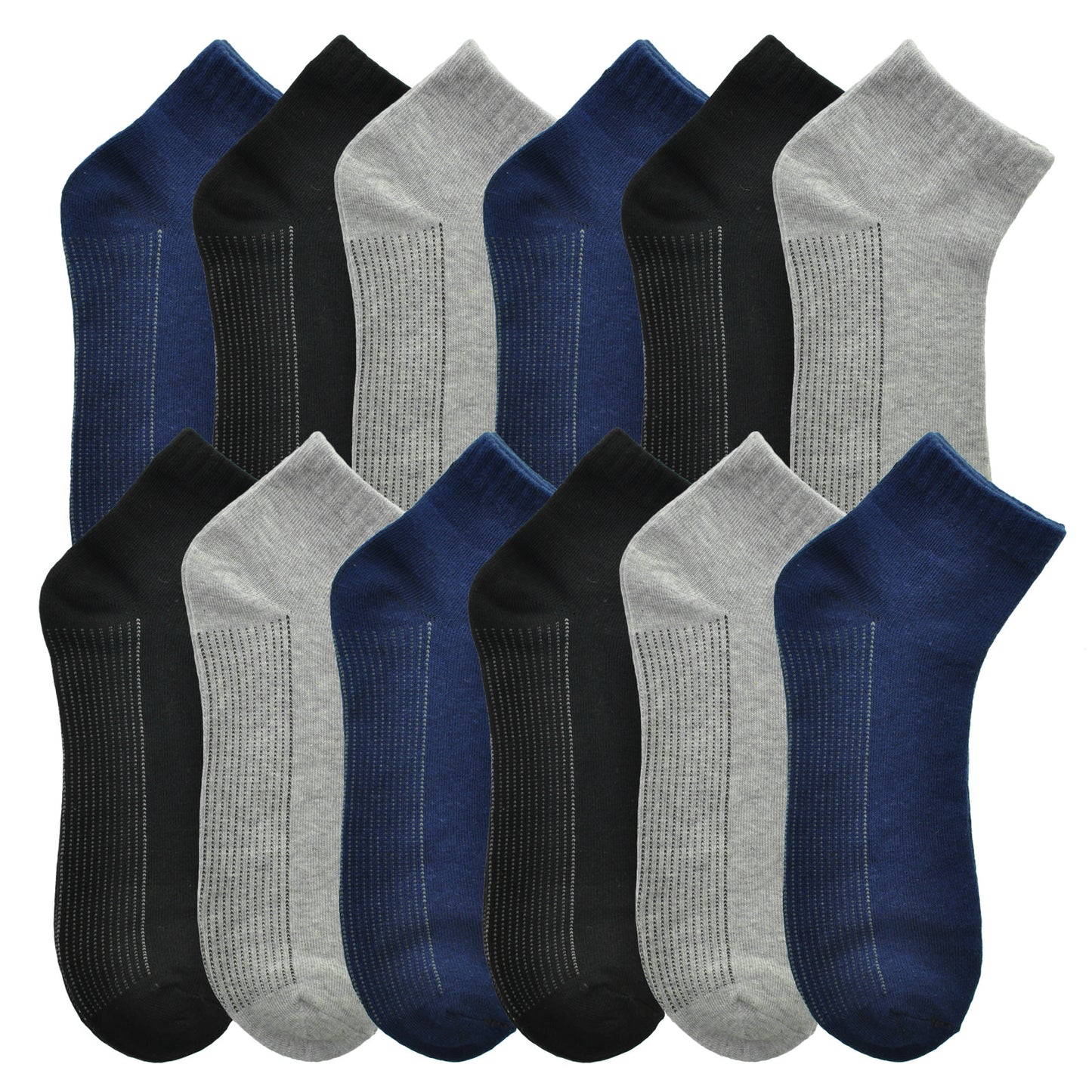 Cotton Low Cut Trainer Socks (12-Pairs)