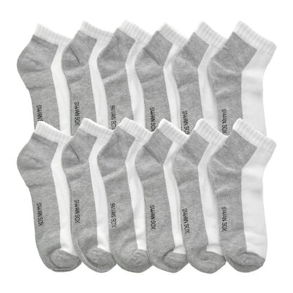 Cotton Low Cut Trainer Socks (12-Pairs)