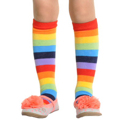 Rainbow and Neon Striped Knee-High Socks (1-6 Pack)