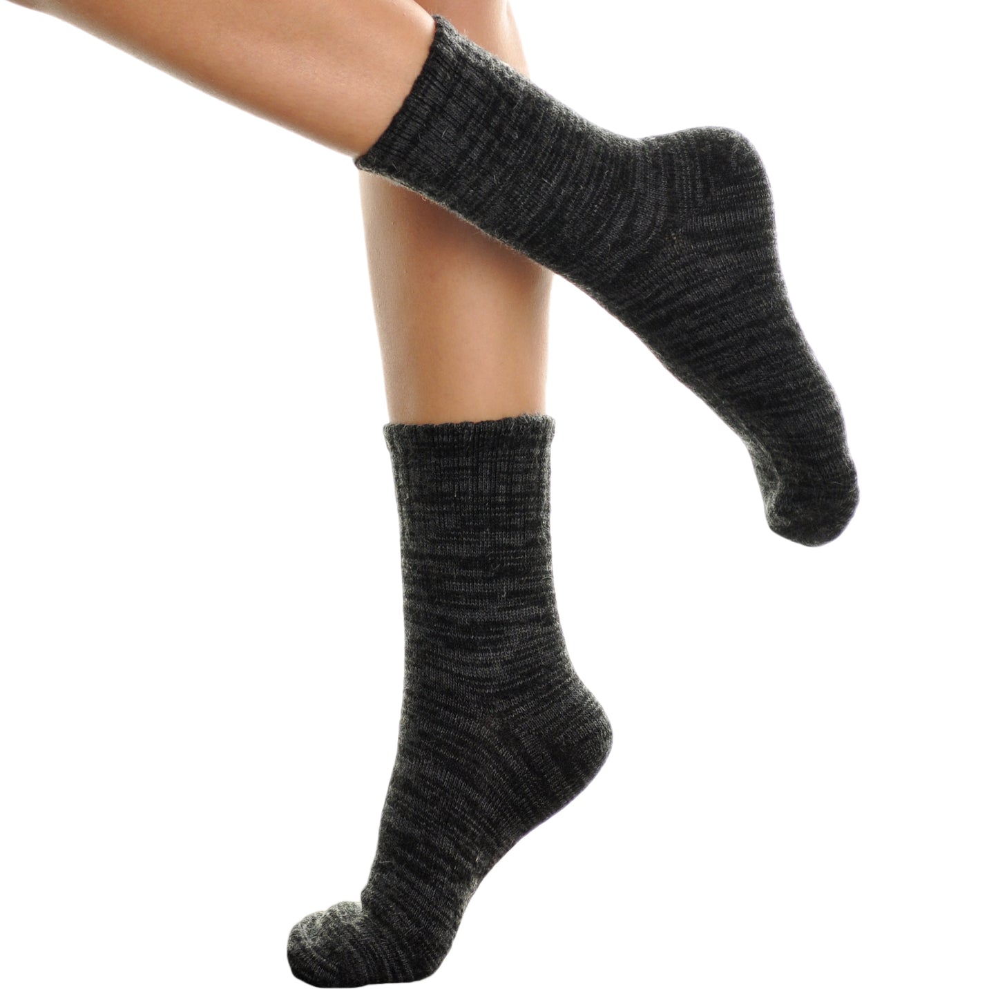 Marled Unisex Wool Blend Crew Socks (3-Pairs)