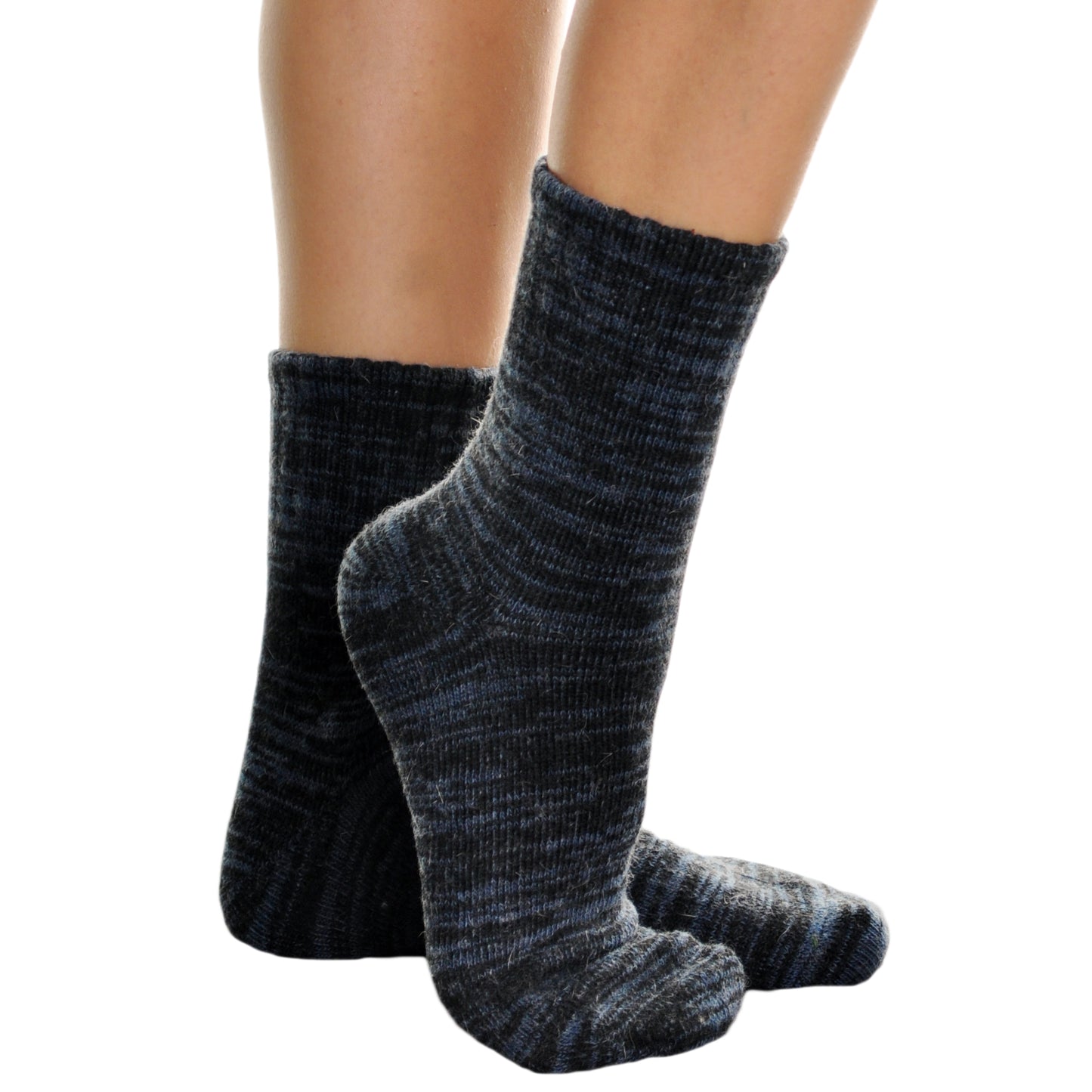 Marled Unisex Wool Blend Crew Socks (3-Pairs)