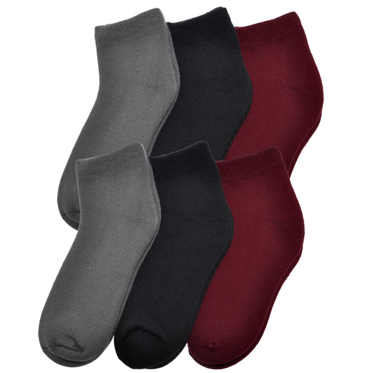 Unisex French Terry Quarter Socks (6-Pairs)