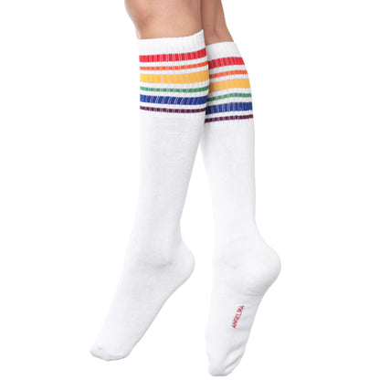 Rainbow Knee High Socks (6-Pairs)