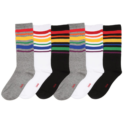 Rainbow Crew Socks (6-Pairs)