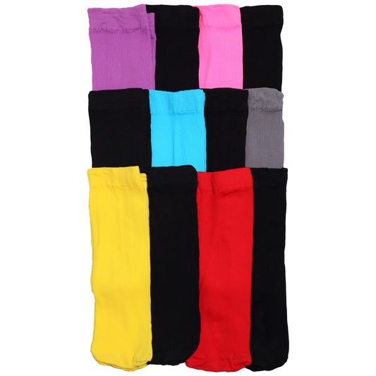 Nylon Rib Knit Trouser Tube Socks (12-Pairs)