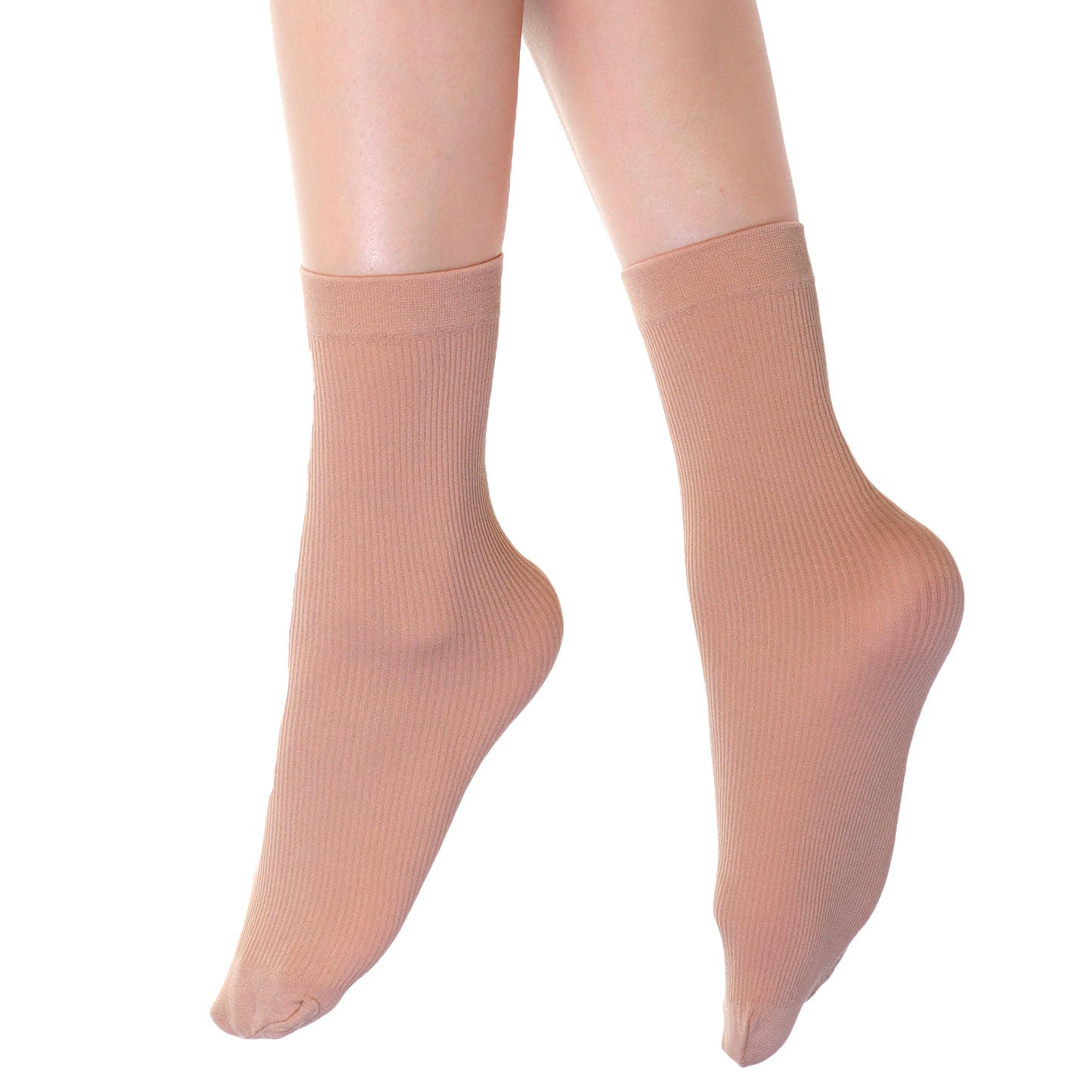 Nylon Rib Knit Trouser Tube Socks (12-Pairs)