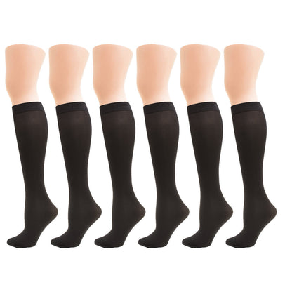 70D Opaque Knee-High Trouser Socks (6-Pairs)