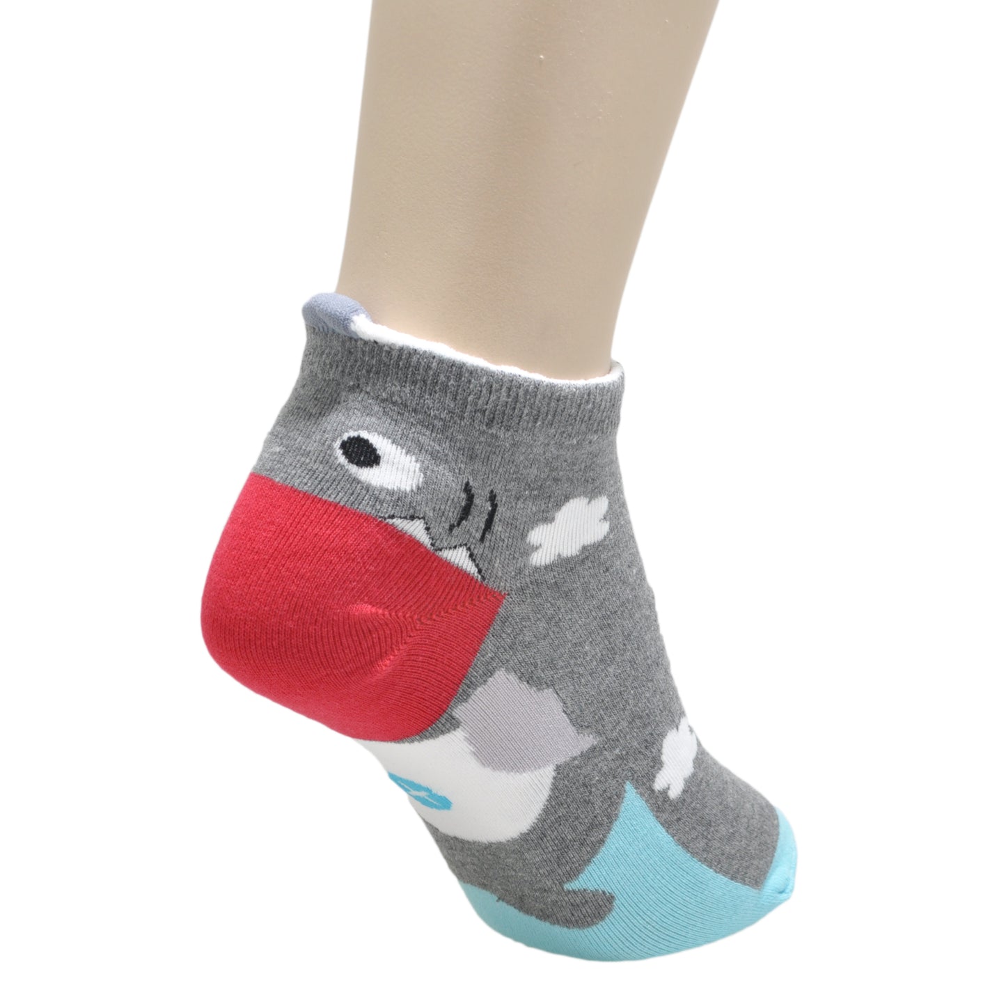 Cotton Ankle Socks With Animal Character Heel Design (6-Pairs)