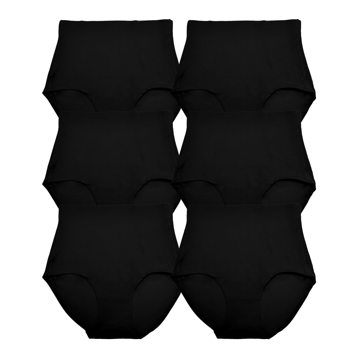 Microfiber Mid-Rise Waist Body Shaper Panties (6-Pack)