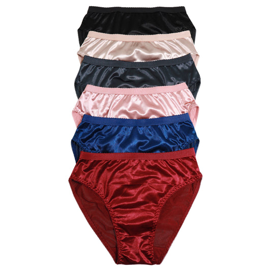 Classic High-Cut Satin Briefs (6-Pack)