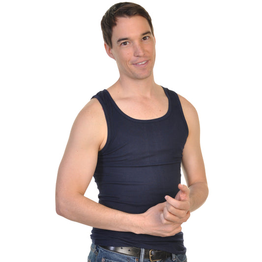 Men's Color Slim Fit Basic A-Shirt (12-Pack)