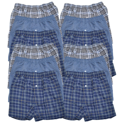 Men's Cotton Blend Boxer Shorts (12-Pack)
