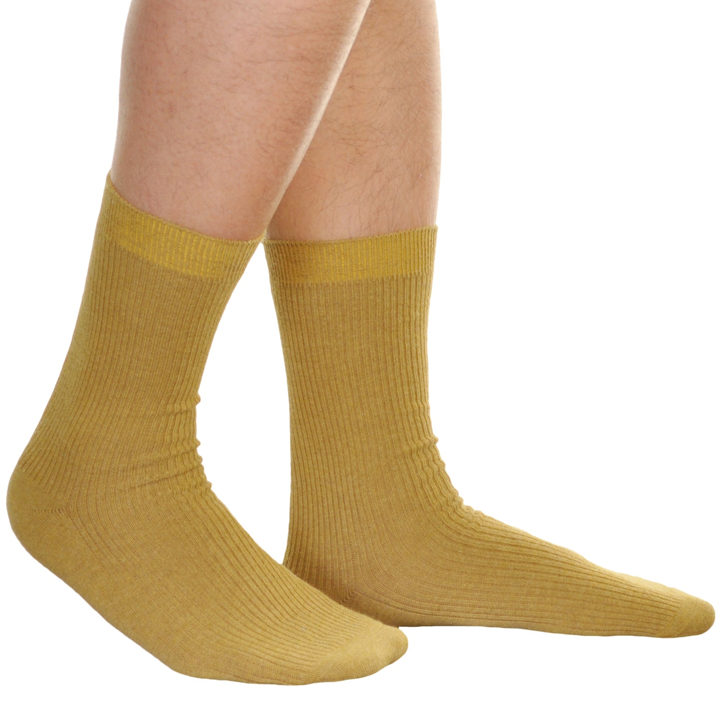 Men's Cotton Ribbed Knit Crew Socks (6-Pairs)