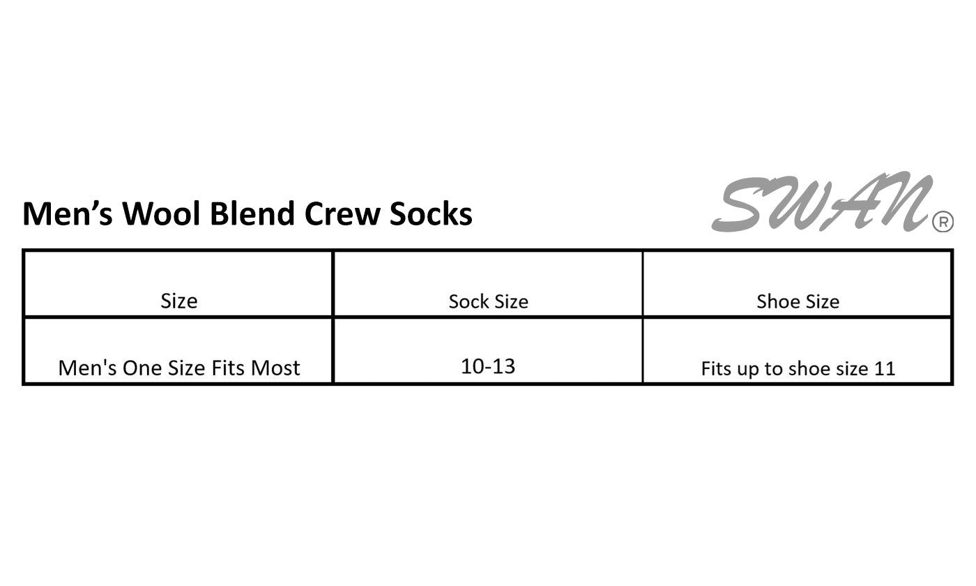 Men's Wool Blend Crew Socks (6-Pairs)