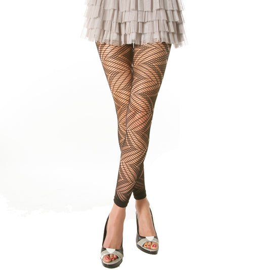 Footless Tights with Knit Pattern Design (1-Pack)