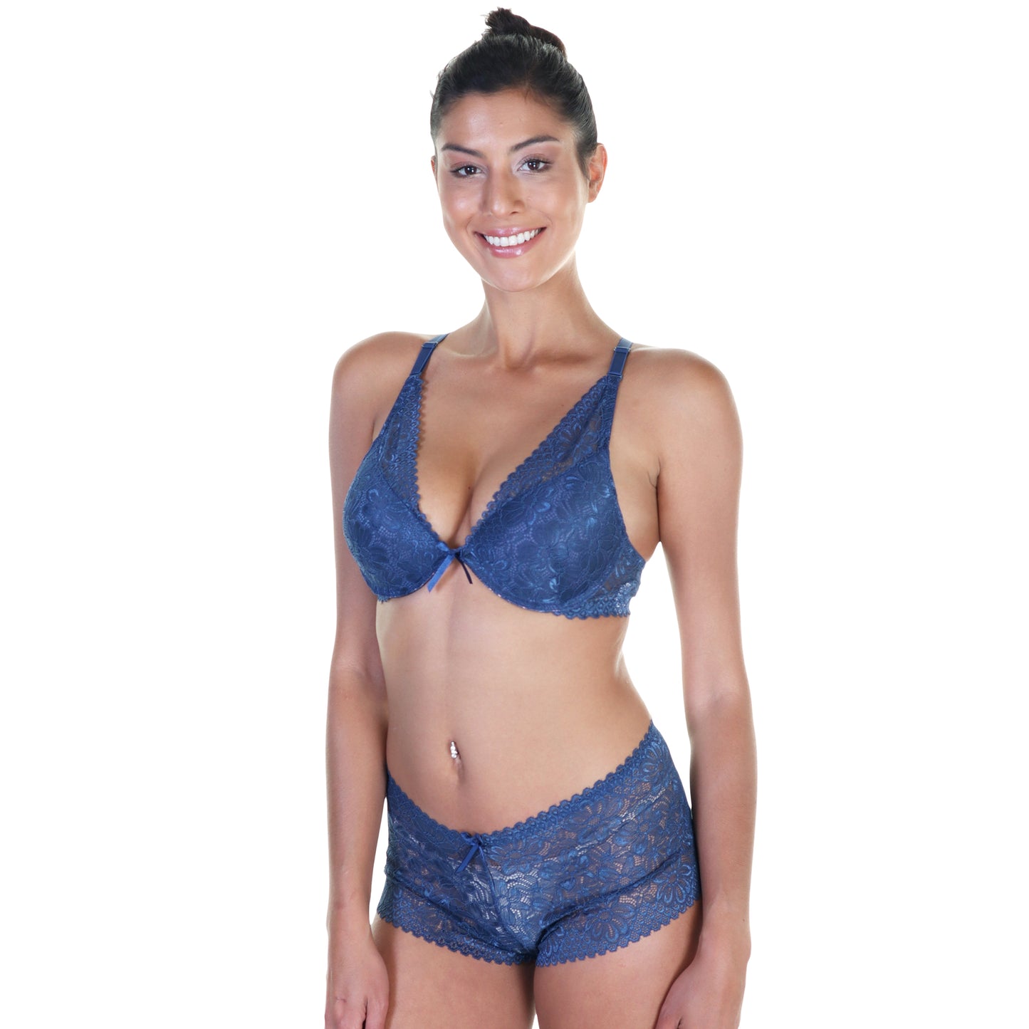 Matching Bras and Panties Set with Lace Design (6-12 Pack)