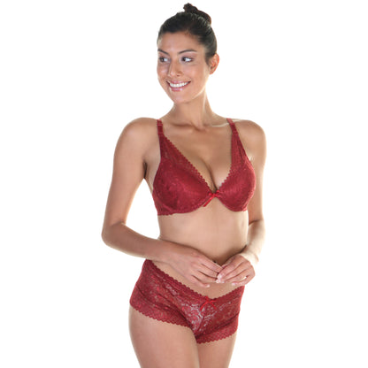 Matching Bras and Panties Set with Lace Design (6-12 Pack)