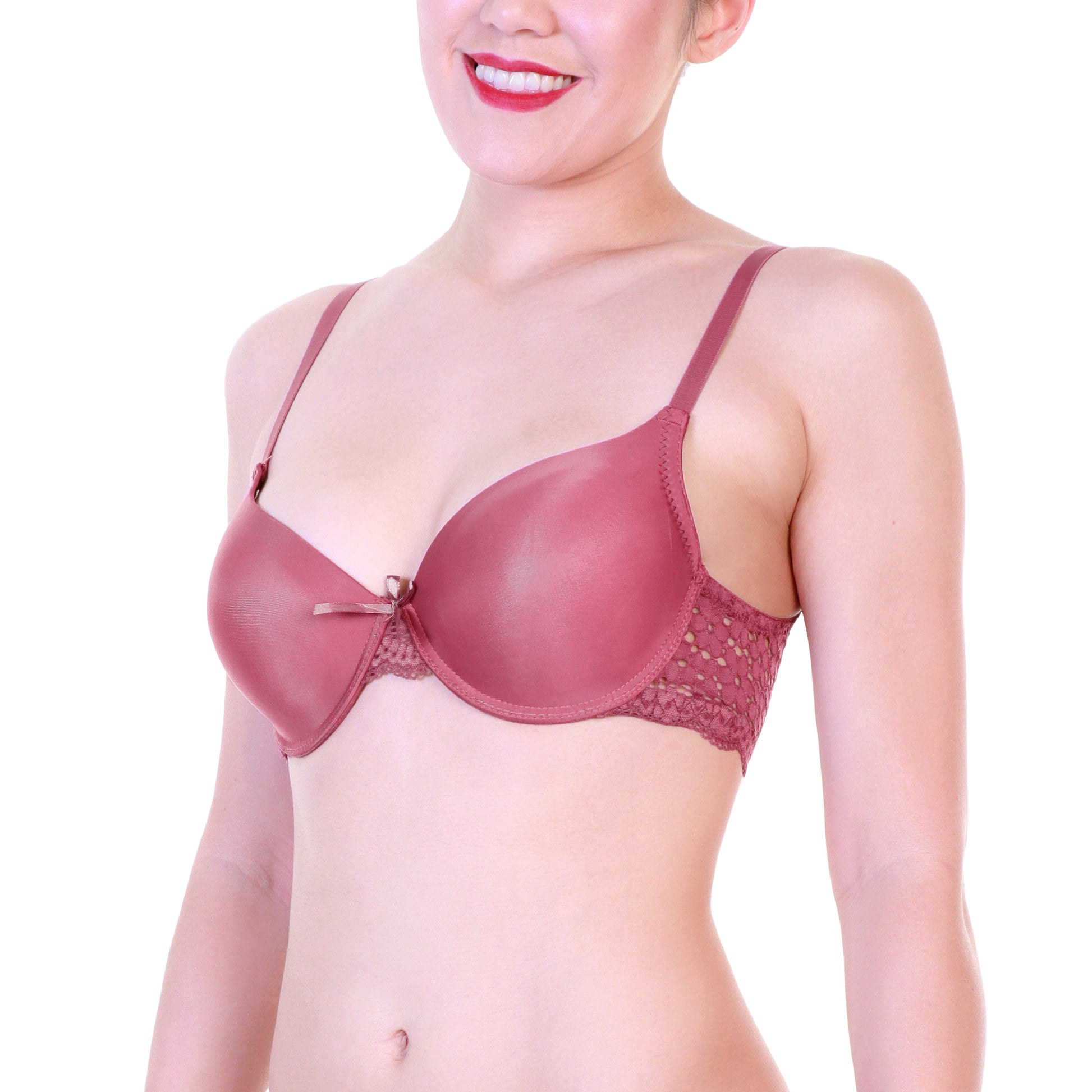 Buy Set of 2 - Assorted Wired Padded Demi Bra with Adjustable Straps