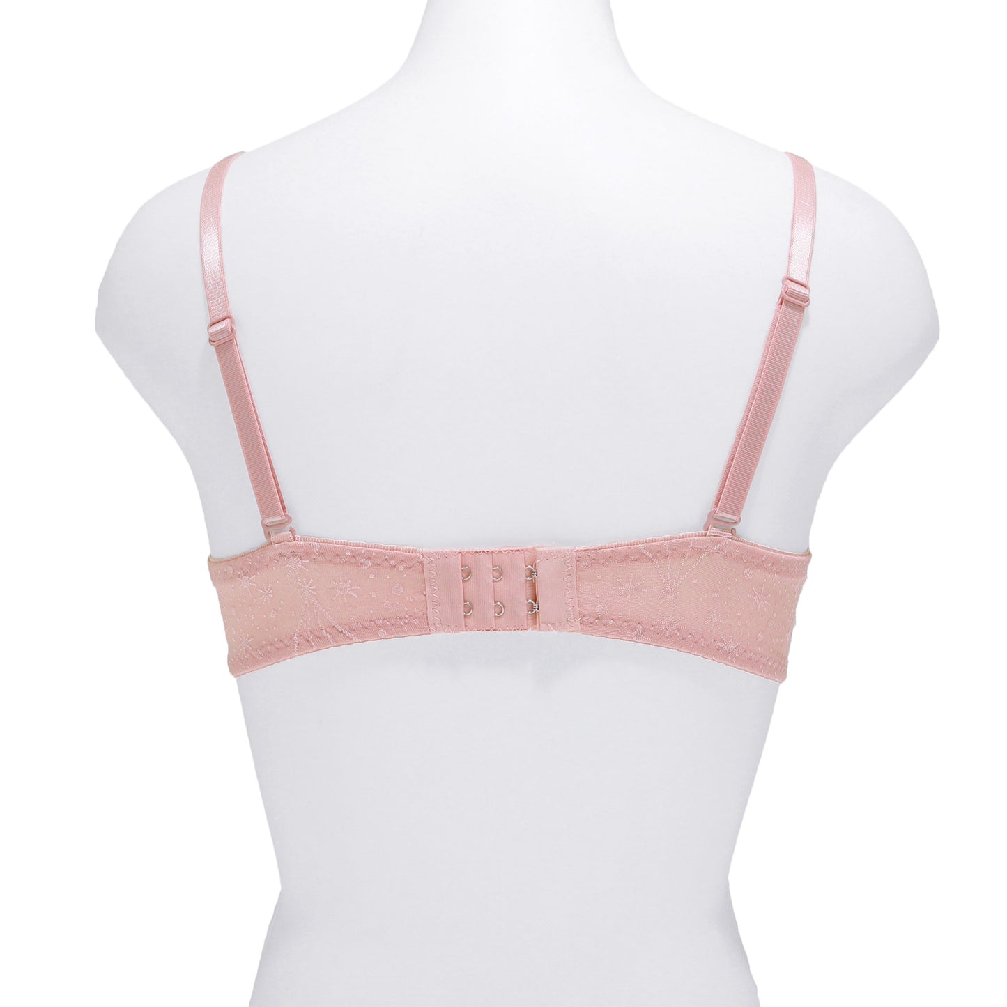 Wired A-Cup Bras with Embroidered Diamond Design (6-Pack)