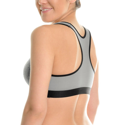 Wired Cotton Sports Bra with Mesh Racerback (3-Pack)