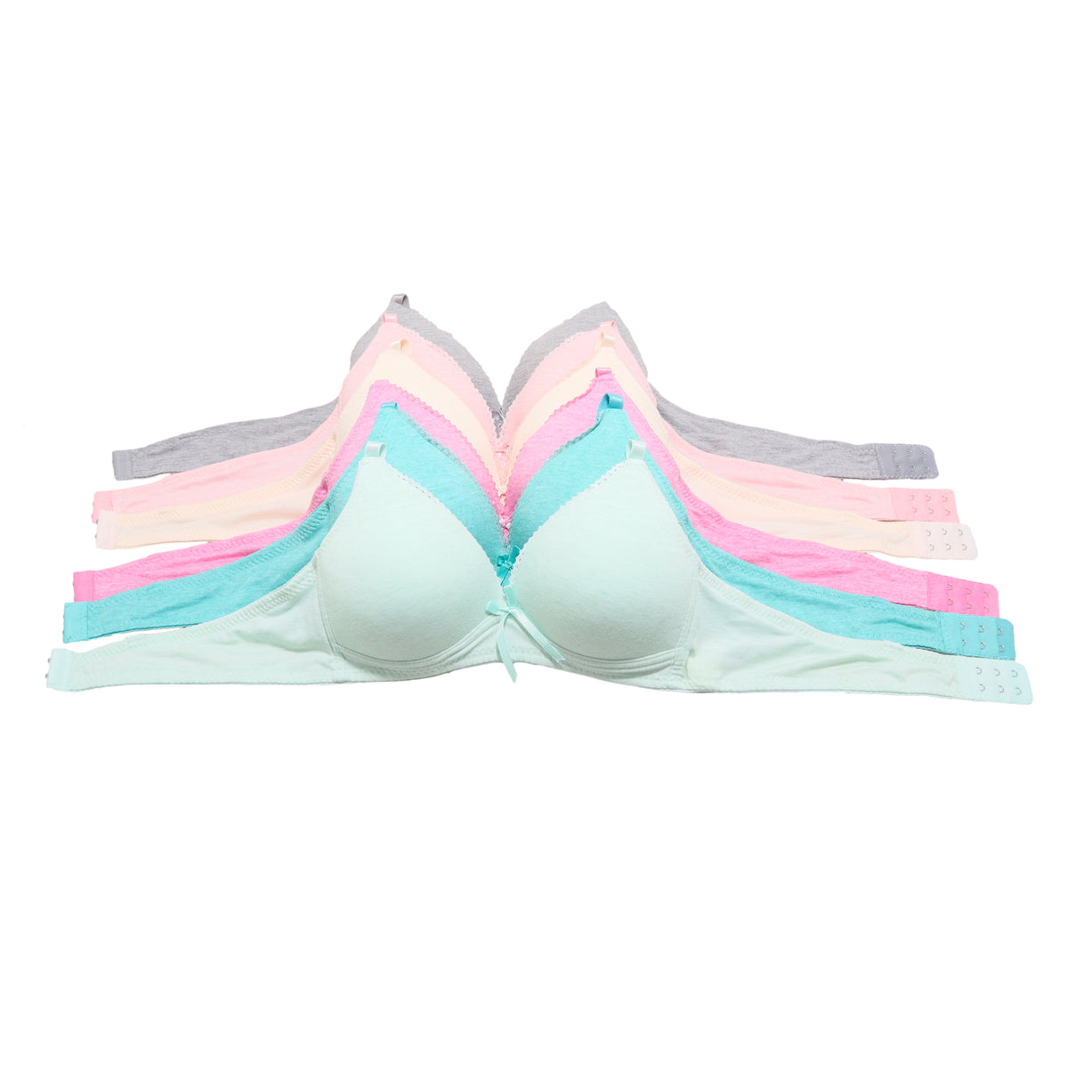 Wire-Free A-Cup Bra with Convertible Straps (6-Pack)
