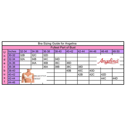 Matching Bras and Panties Set with Rose Lace Design (6-Pack)