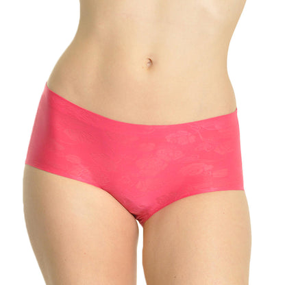 Laser Cut Mid-Rise Briefs with Rose Print Design (6-Pack)