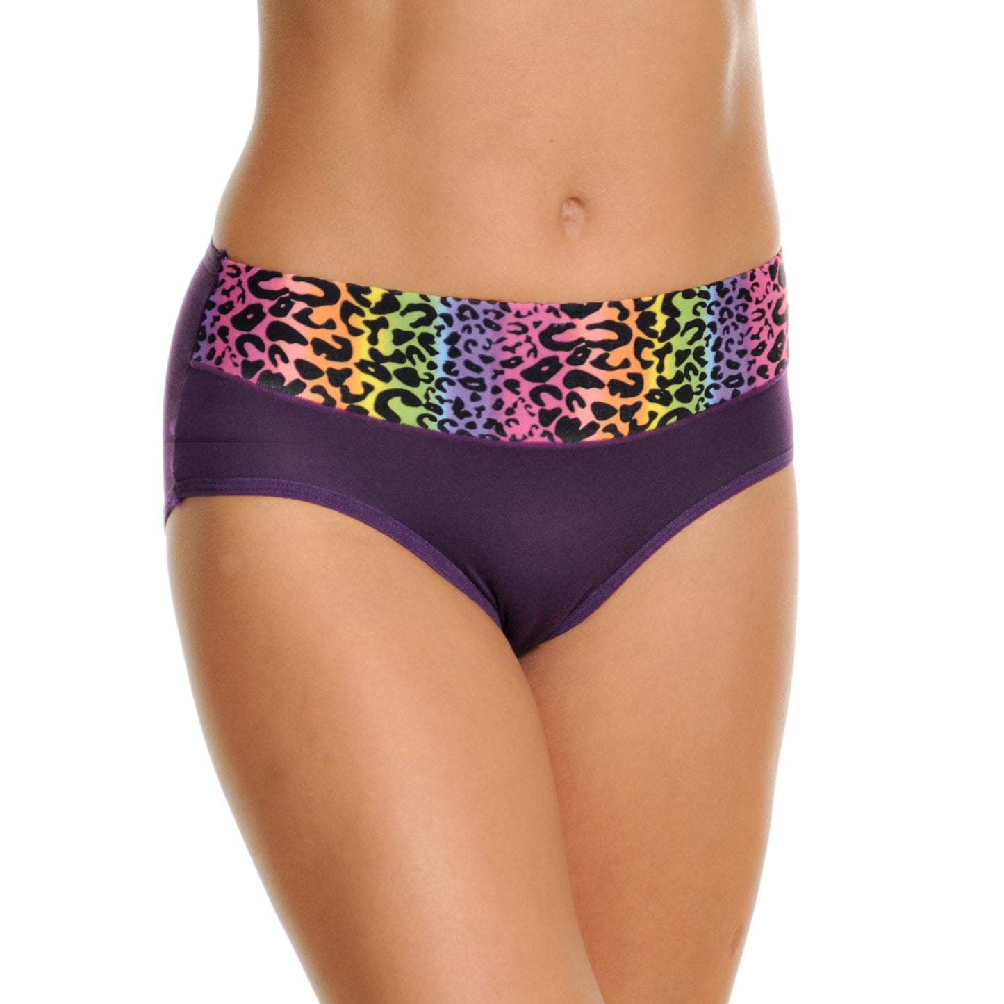 Hiphugger Panties with Rainbow Cheetah Print (6-Pack)