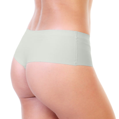 Nylon Laser Cut Thong Panties (6-Pack)