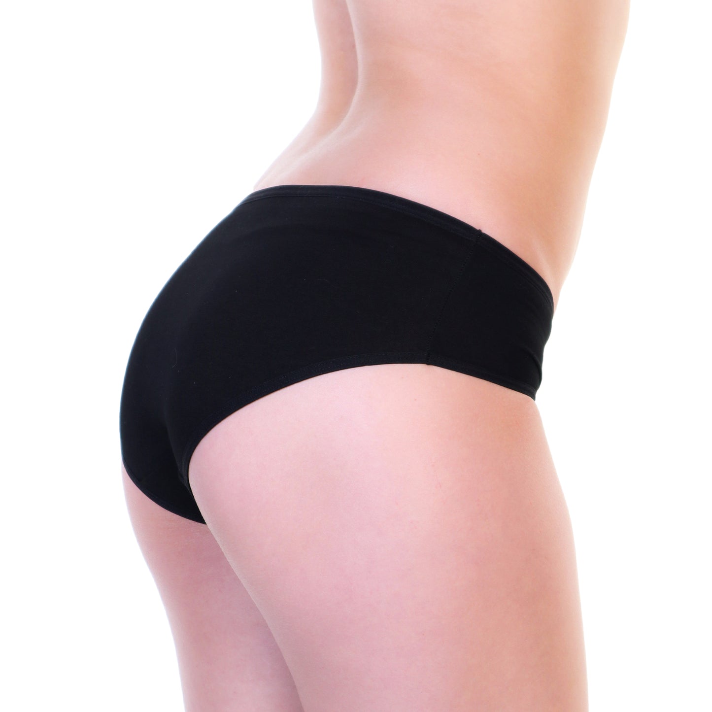 Cotton Hiphugger Panties with Embroidered Leaf Design (6-Pack)