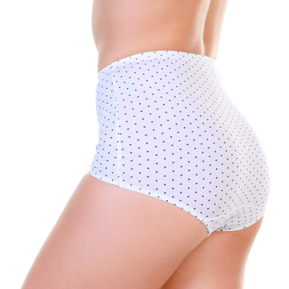 Cotton Classic High-Rise Briefs with Swirls and Dots Print (6-Pack)