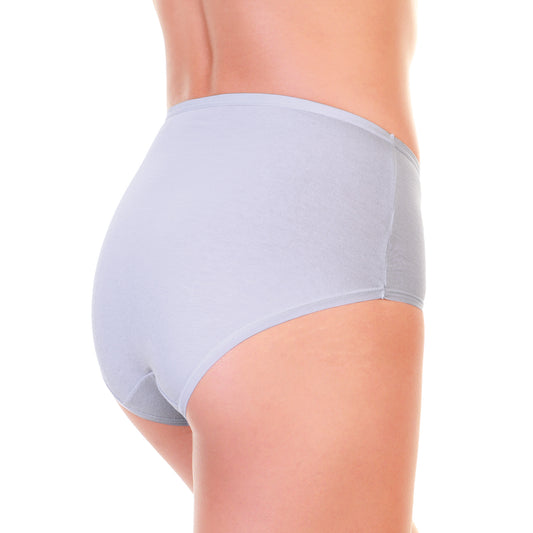 Cotton Hiphugger Panties with Mesh Front Layer (6-Pack)
