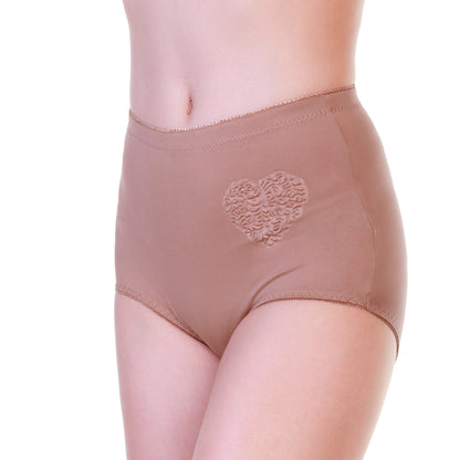 Cotton Classic High-Rise Briefs with Embossed Swirl Heart (6-Pack)
