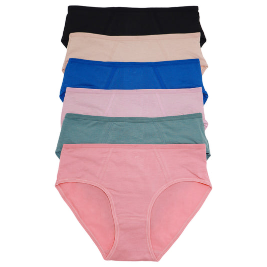 Classic Cotton Hiphugger Panties (6-Pack)