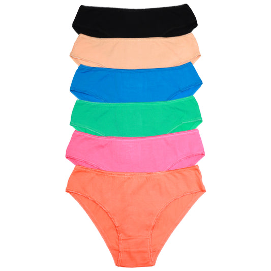 Classic Cotton Bikini Panties (6-Pack)