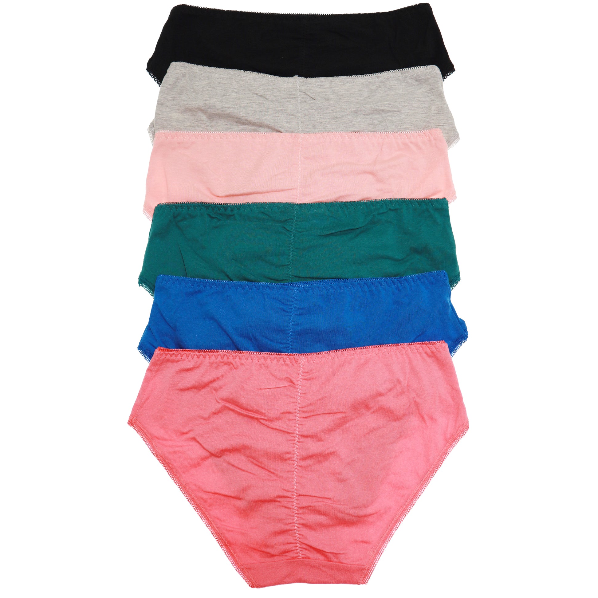 FEM GIRL Seamless Underwear Bikini Panties for Girls - 2 Pack or 4 Pack,  Blue, Medium