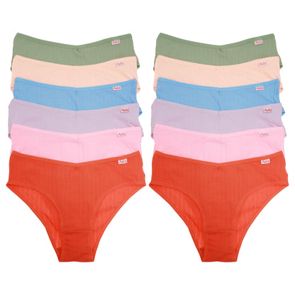 Cotton Low-Rise Bikini Panties (6-Pack)