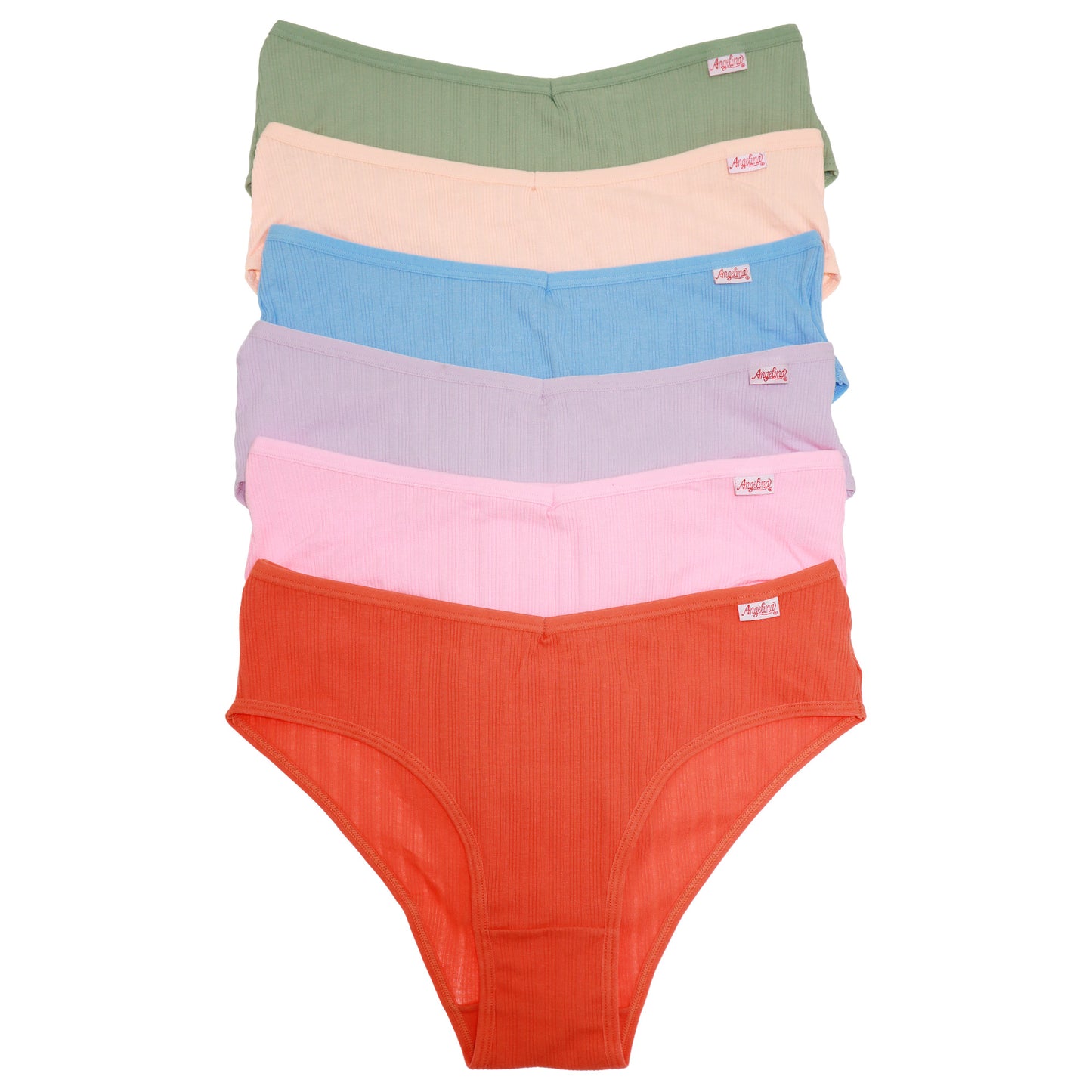 Cotton Low-Rise Bikini Panties (6-Pack)