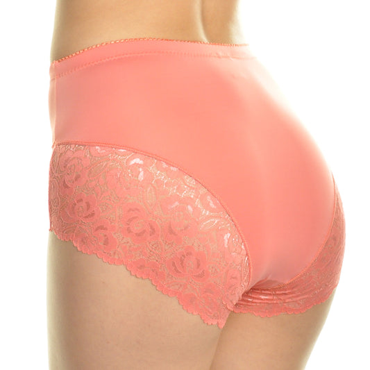 High Waist Light Control Briefs with Lace Accent Detail (6-Pack)