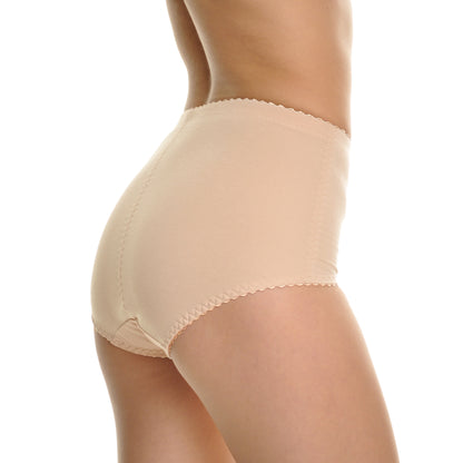 Cotton High Waist Girdle with Zippered Pockets (6-Pack)