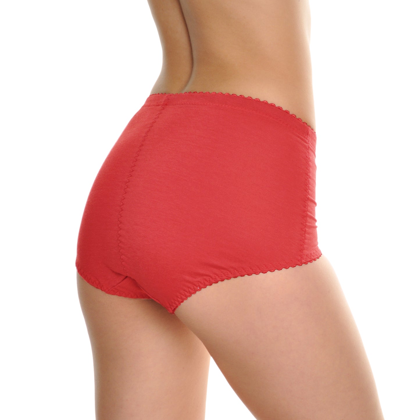 Cotton High Waist Girdle with Zippered Pocket (6-Pack)