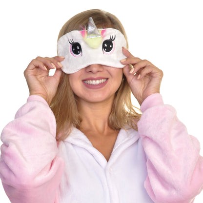 Cozy Unicorn Unicorn Sleep Mask and Slipper Set (1-Pack)
