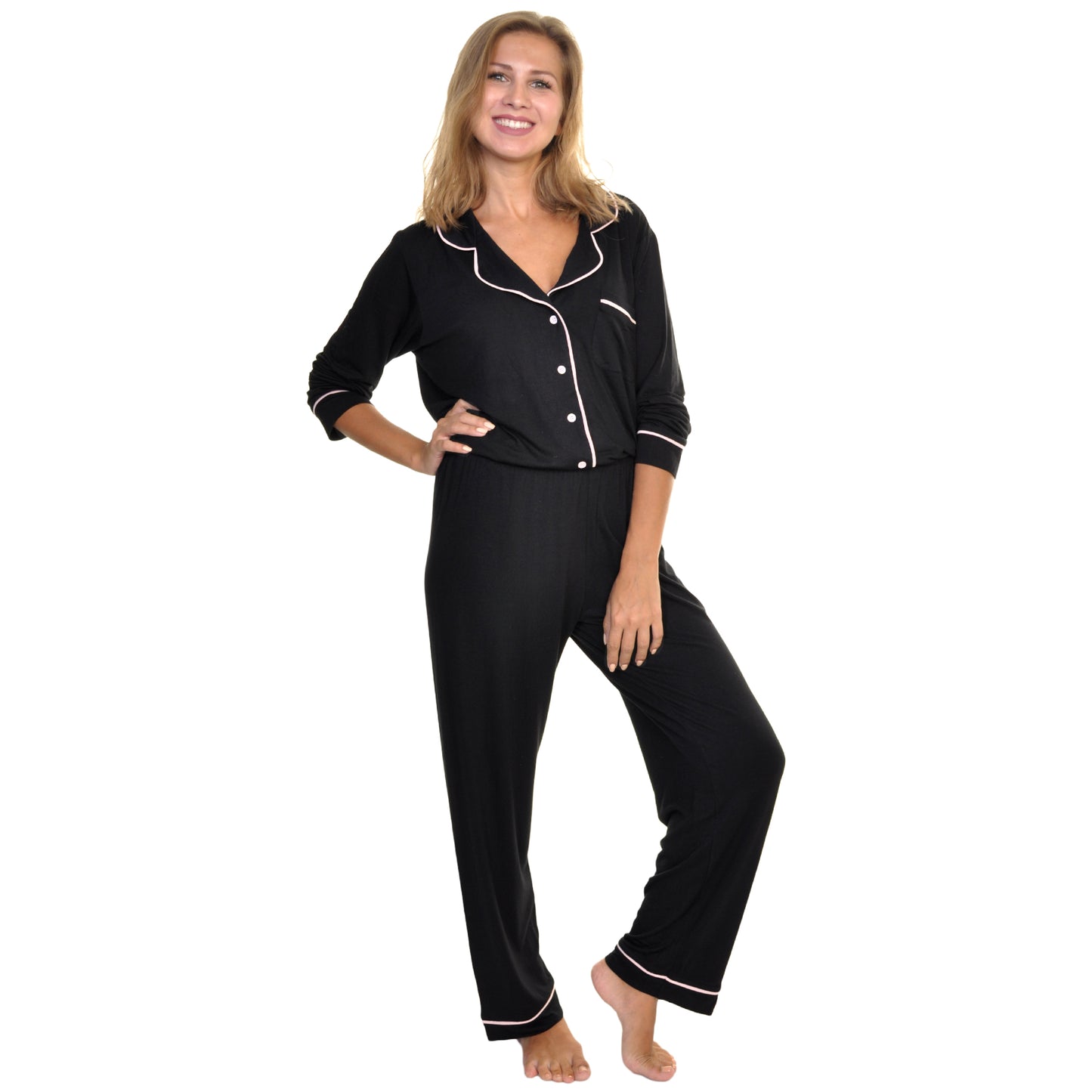 Women's Classic Modal Long Sleeve Pajama Set (1-Pack)