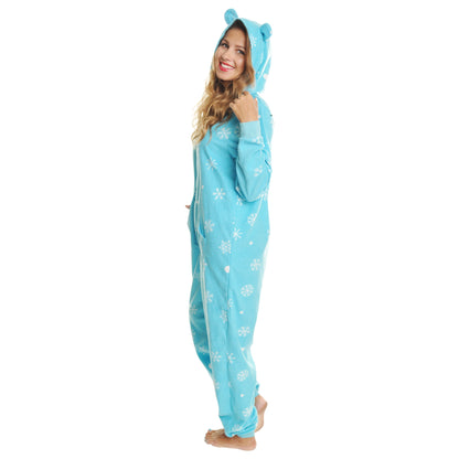 Unisex FLEECE Novelty One-Piece Hooded Pajamas (1-Pack)