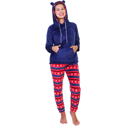 Premium Plush Hoodie Lounge/Pajama Set (1-Pack)